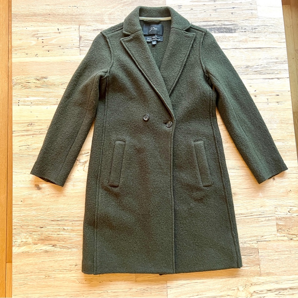 J Crew Daphne topcoat in Italian boiled wool Size 00